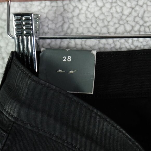 J Brand Jeans Womens 28 Black Bell Bottom Mid Rise Stretch Waxed Denim - Picture 12 of 15